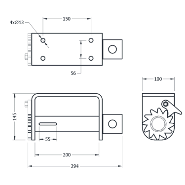 Thumbnail for Strap Winch Dimensions 