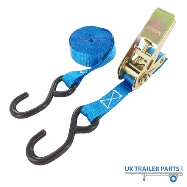 Thumbnail for 800kg - 25mm Ratchet Strap Set with Coated S Hook End Fitting