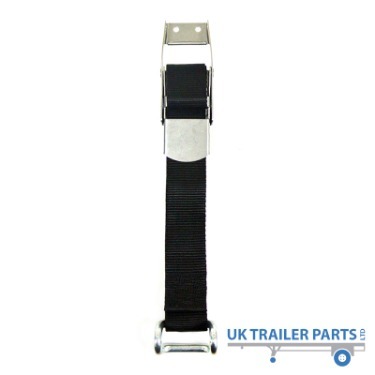 Thumbnail for Galvanised Zinc Plated Over Centre Buckle & Black Strap With Closed Rave Hook